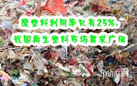 废塑料利用率只有25%，我国再生塑料市场需求广阔
